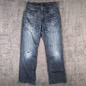 Fidelity Jeans Mens 31x30 Blue 50-11 Stretch Denim Distressed Zip Fly‎